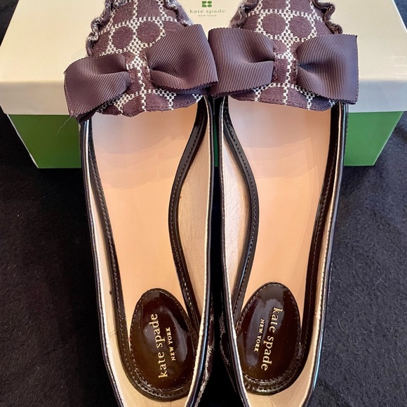 Kate Spade logo print and bow loafers - Picture 3 of 5